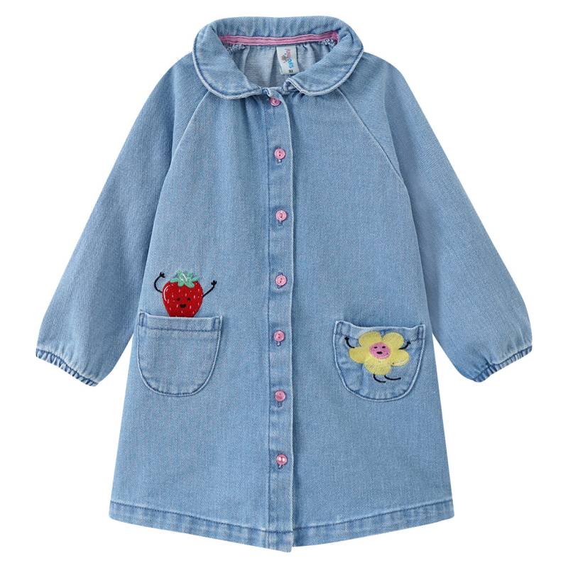 Baby Jeanskleid mit Stickereien von Topomini