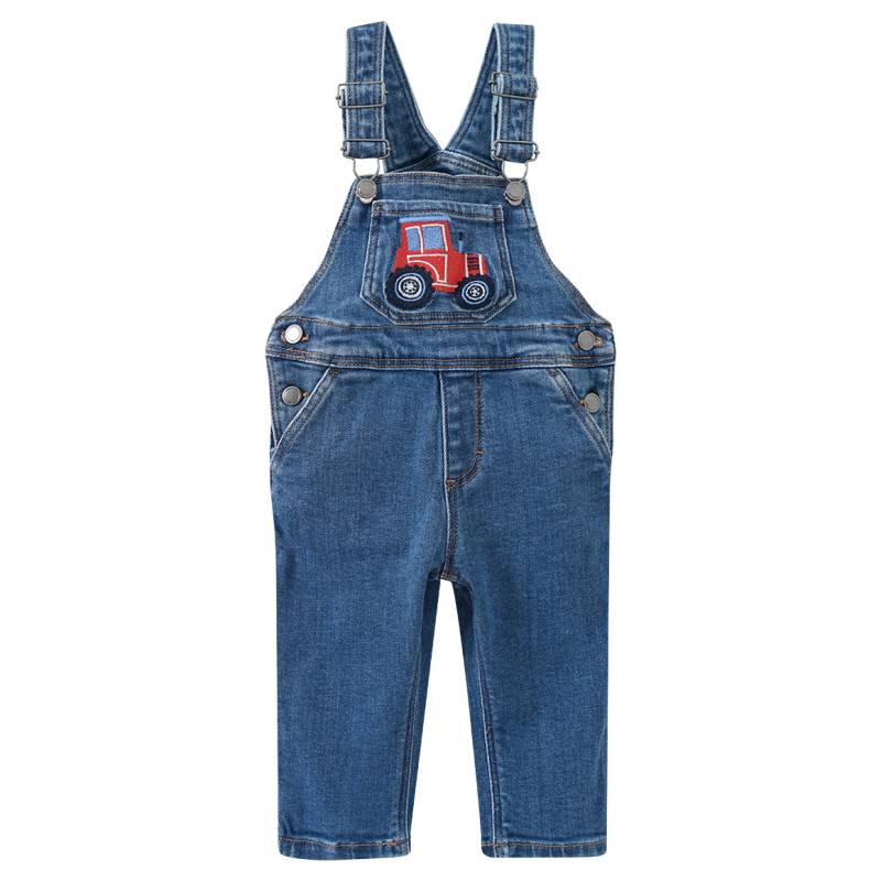 Baby Jeanslatzhose mit Stickerei von Topomini