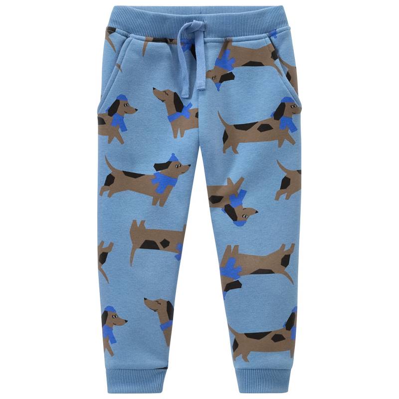 Baby Jogginghose mit Dackel-Allover von Topomini