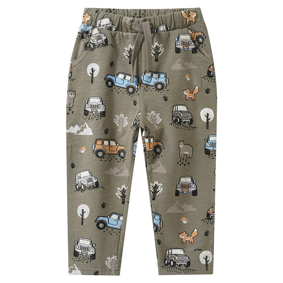 Baby Jogginghose mit Fahrzeugen allover Baby Jogginghose mit Fahrzeugen allover von Topomini