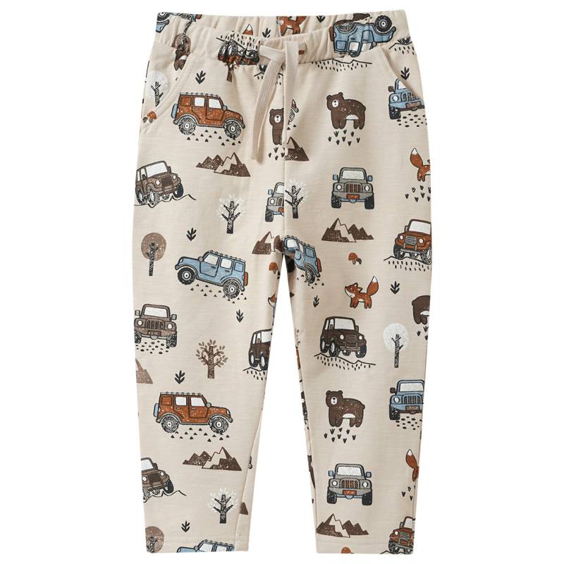 Baby Jogginghose mit Fahrzeugen allover von Topomini
