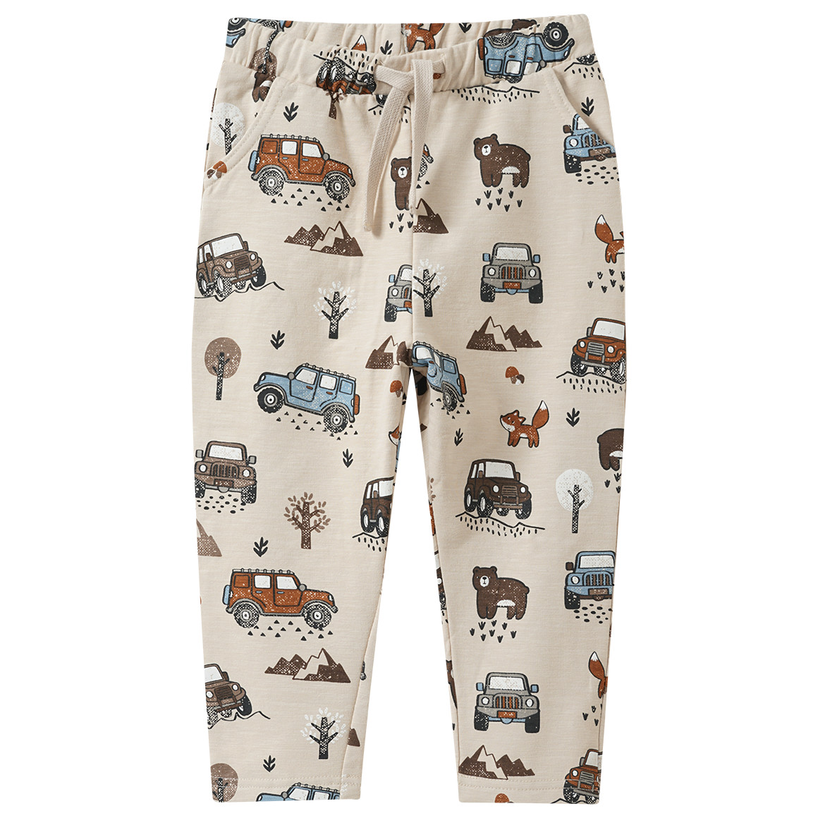 Baby Jogginghose mit Fahrzeugen allover Baby Jogginghose mit Fahrzeugen allover von Topomini