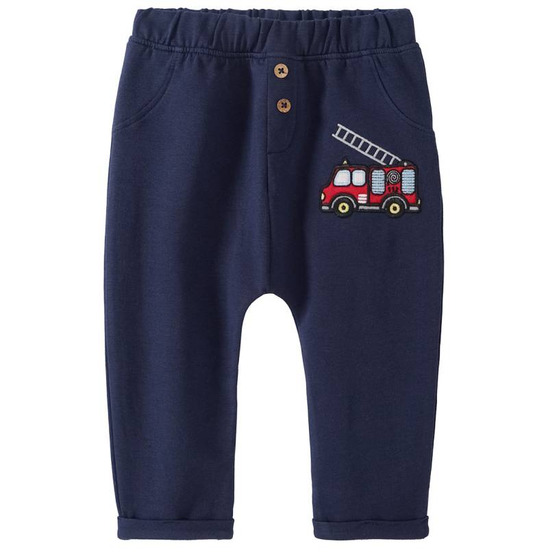Baby Jogginghose mit Feuerwehr-Applikation von Topomini