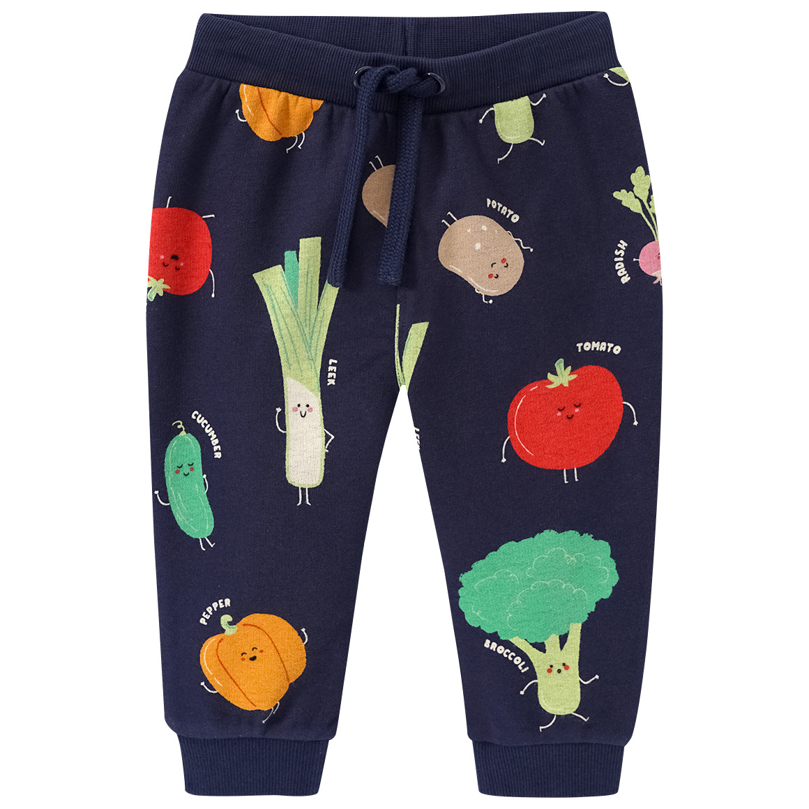 Baby Jogginghose mit Gemüse-Allover von Topomini