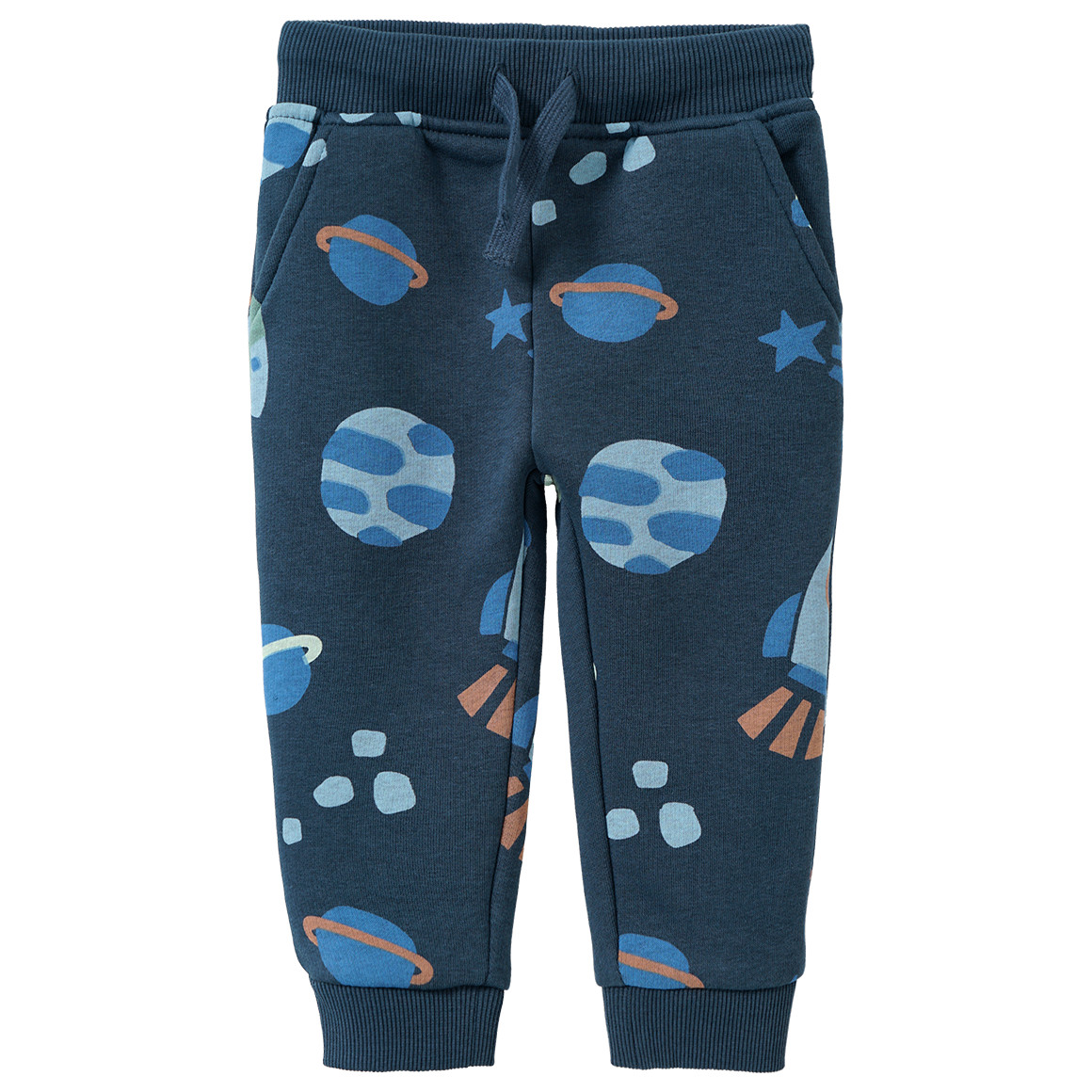 Baby Jogginghose mit Weltraum-Allover von Topomini