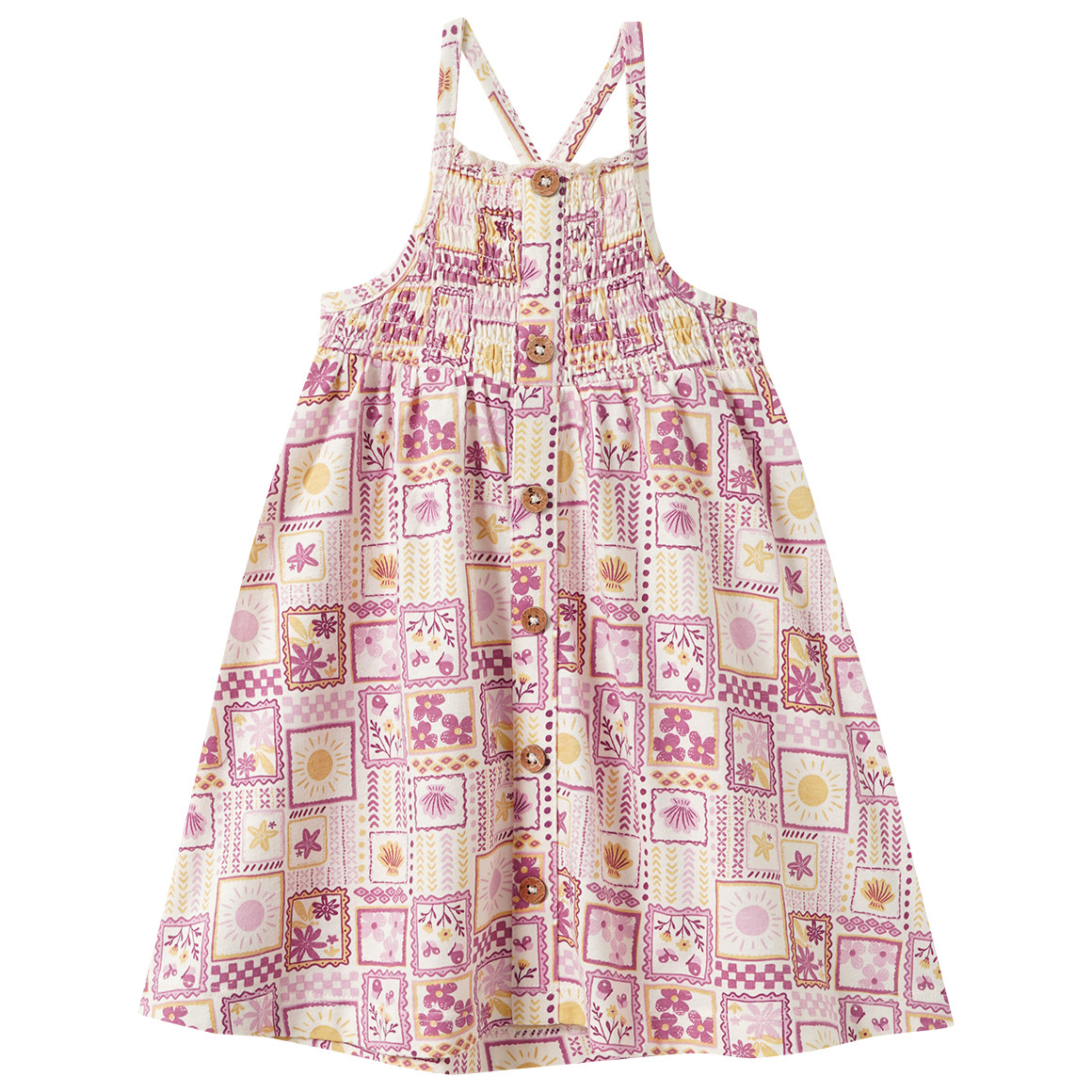 Baby Kleid im Patchwork-Dessin Baby Kleid im Patchwork-Dessin von Topomini