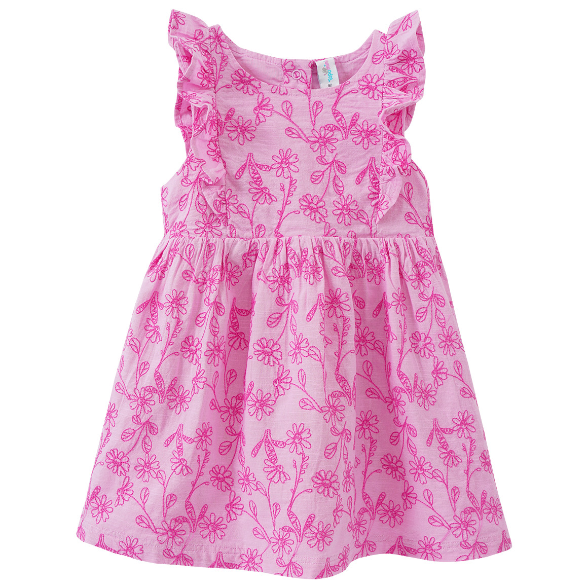 Baby Kleid mit Blumen-Stickerei von Topomini