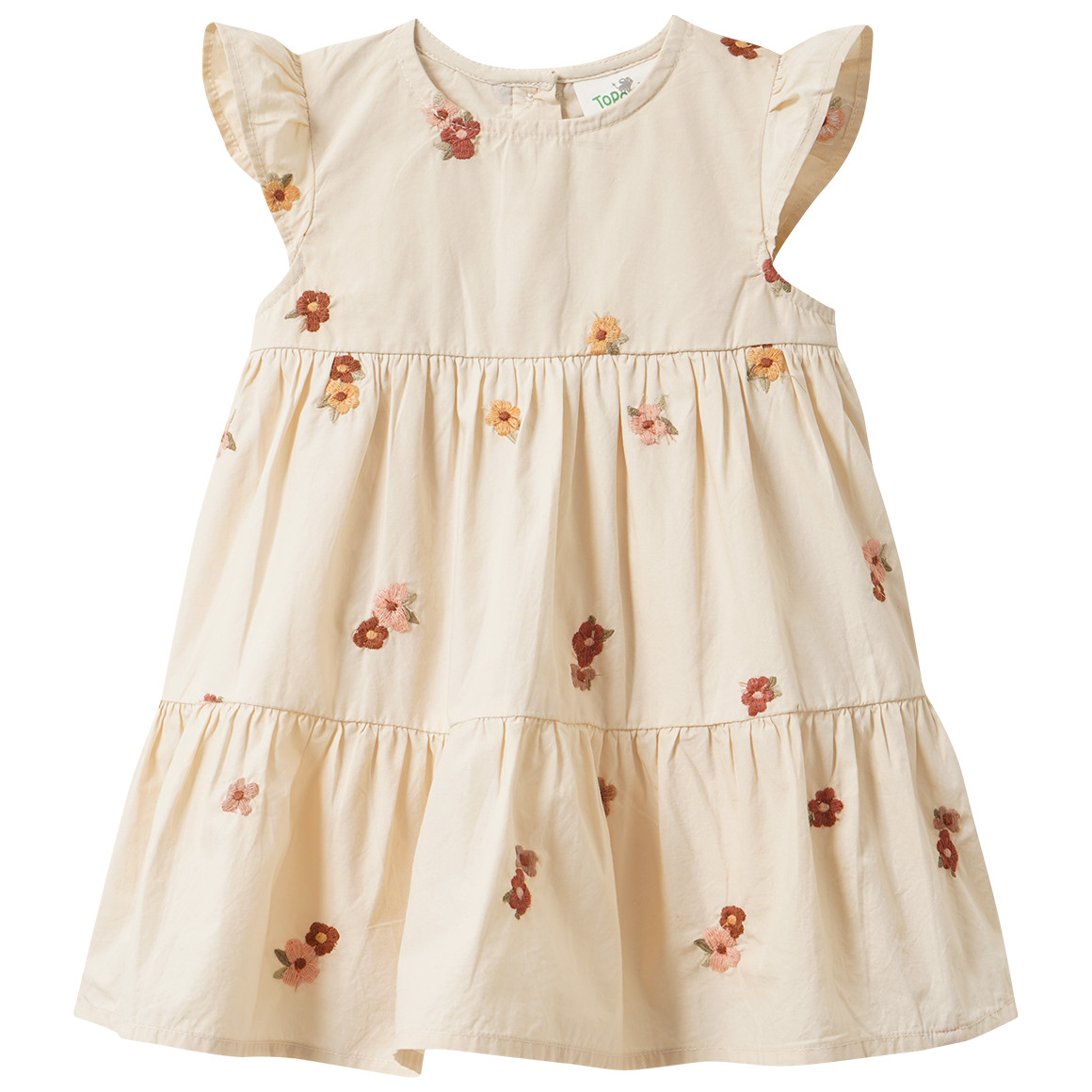 Baby Kleid mit Blumen-Stickerei von Topomini