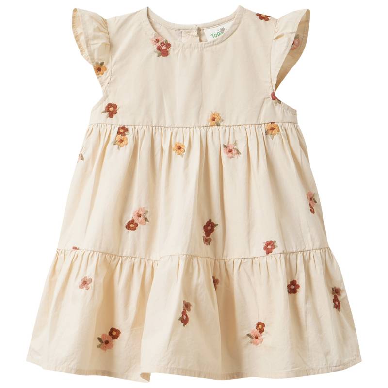 Baby Kleid mit Blumen-Stickerei von Topomini