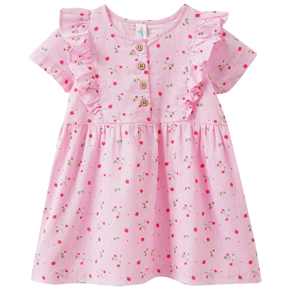 Baby Kleid mit Erdbeer-Print allover von Topomini