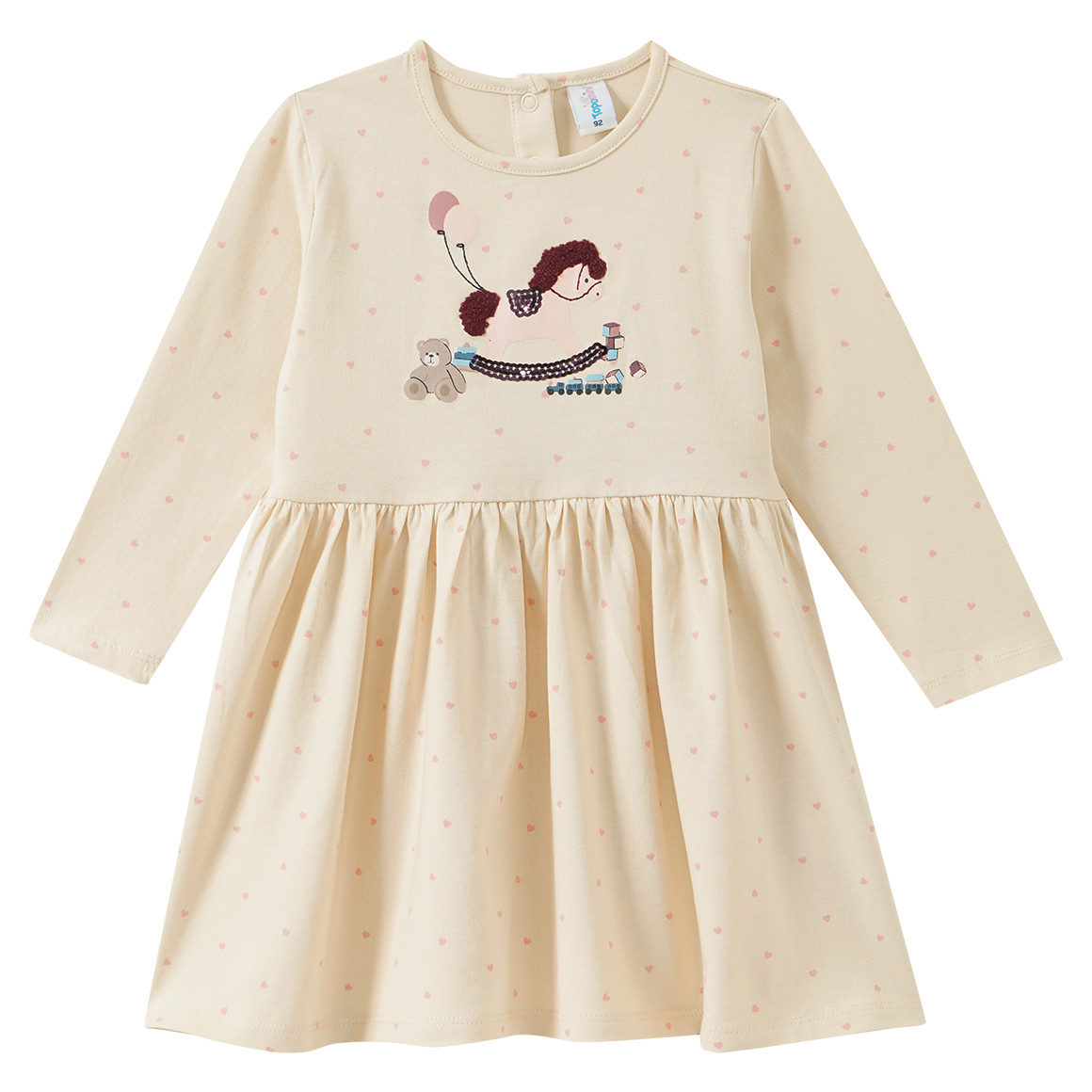 Baby Kleid mit Herzchen-Print von Topomini