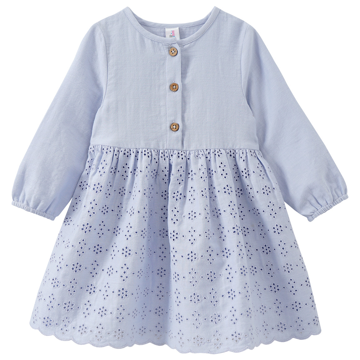 Baby Kleid mit Lochstickerei von Topomini