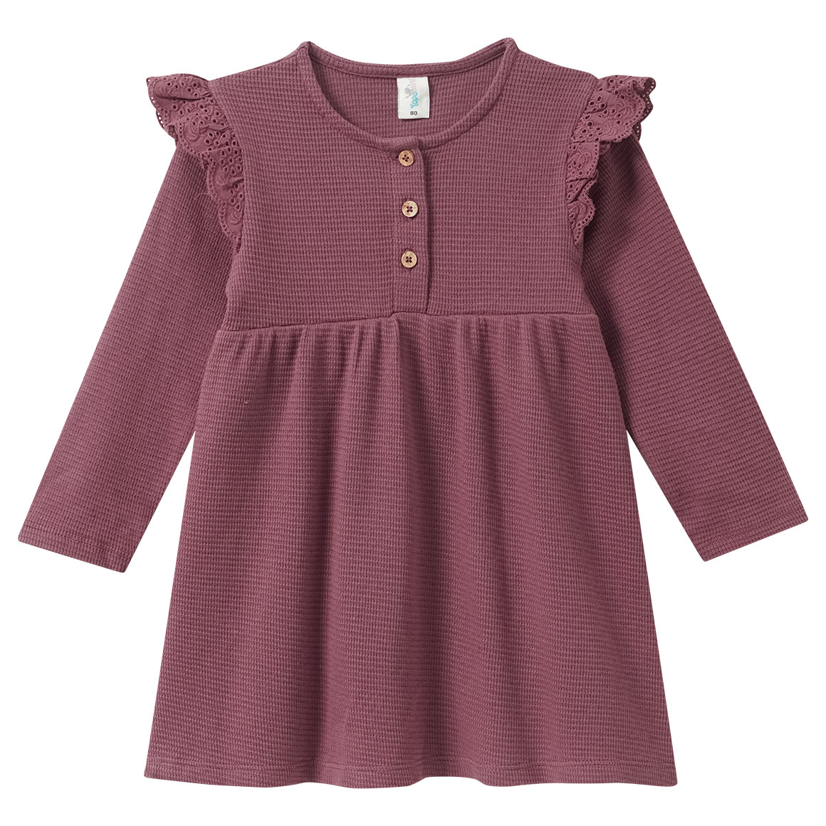 Baby Kleid mit Waffelstruktur von Topomini
