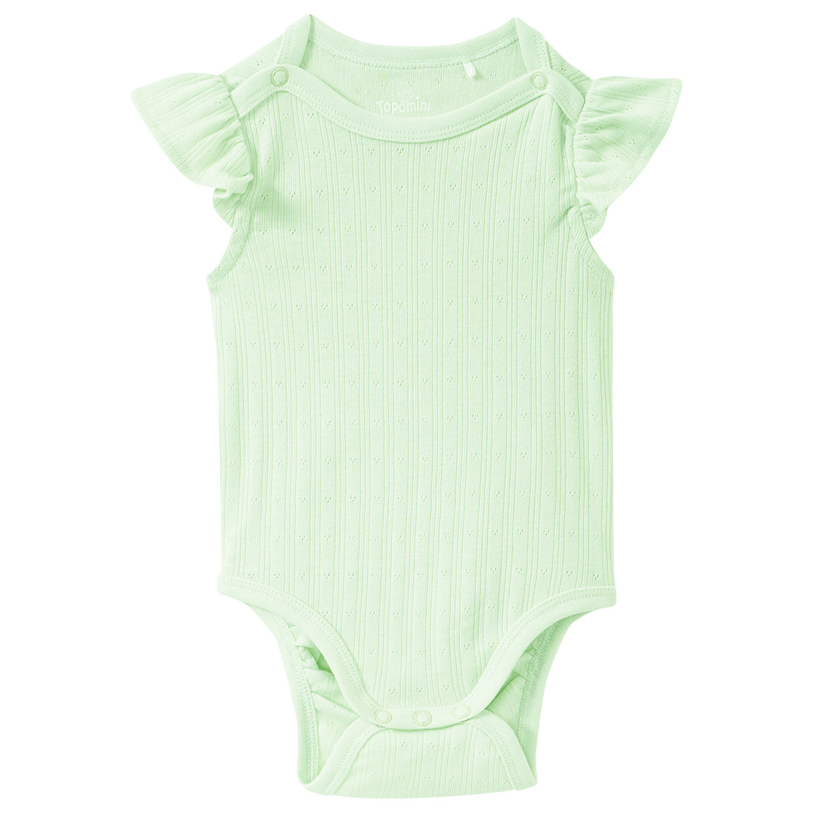 Baby Kurzarmbody mit Ajour-Struktur von Topomini