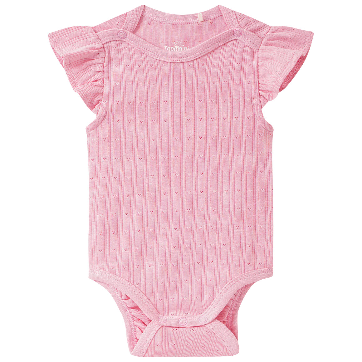 Baby Kurzarmbody mit Ajour-Struktur von Topomini
