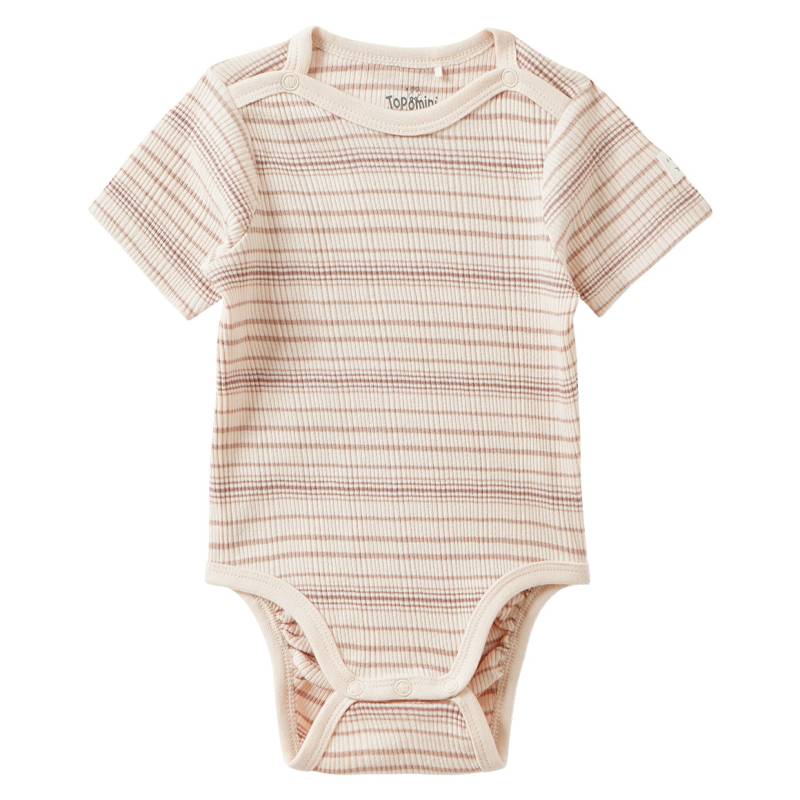 Baby Kurzarmbody mit Rippstruktur von Topomini