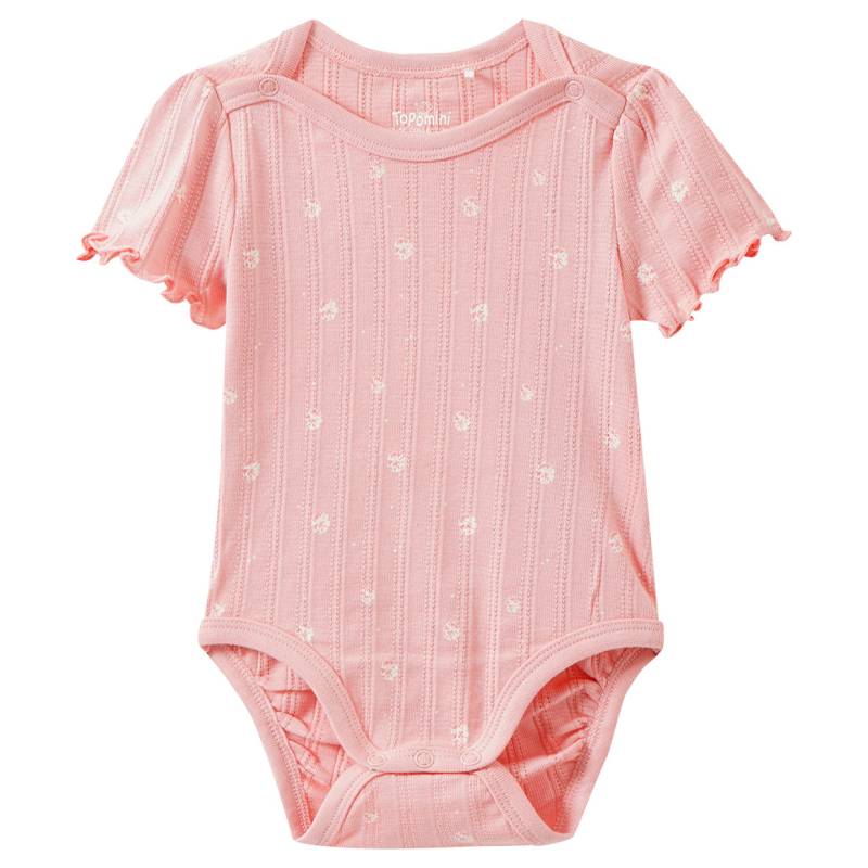Baby Kurzarmbody mit Rippstruktur von Topomini