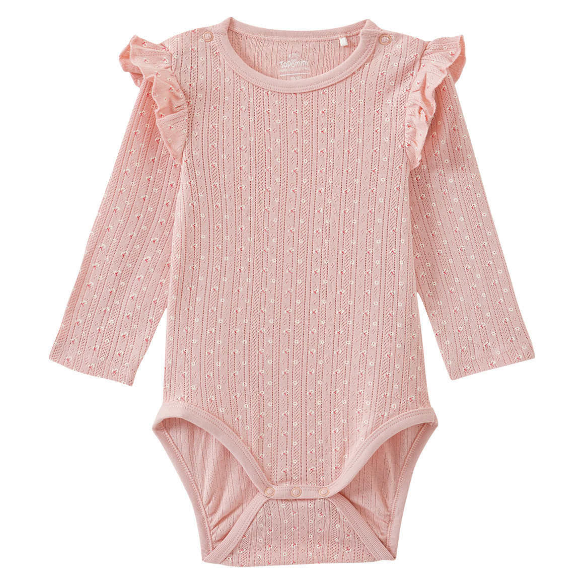 Baby Langarmbody in Ajour-Muster von Topomini