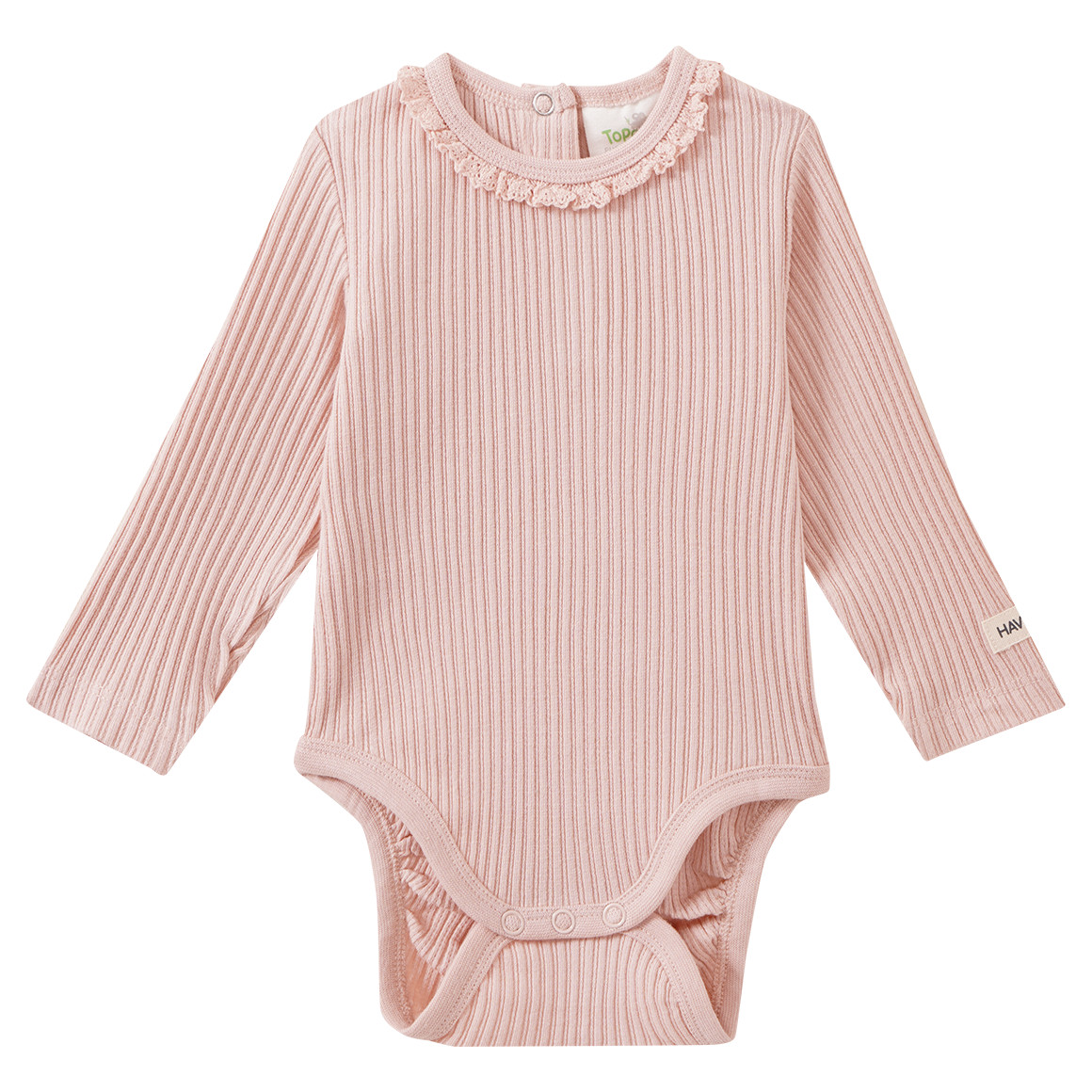 Baby Langarmbody  mit Bio-Baumwolle von Topomini