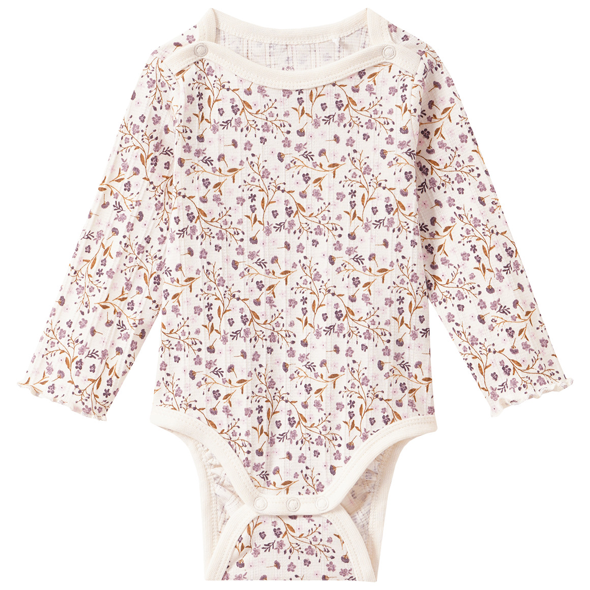 Baby Langarmbody mit Blümchen von Topomini