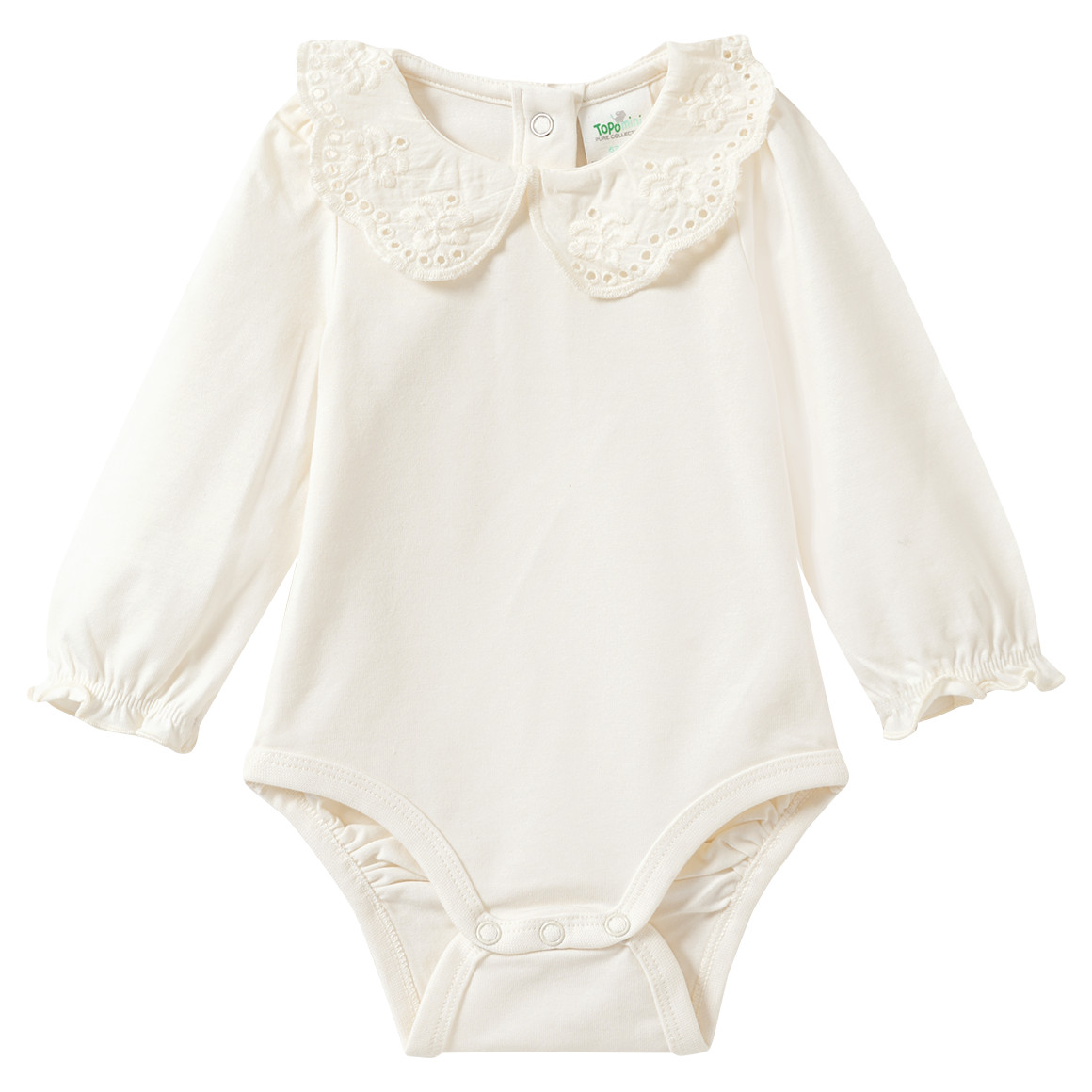 Baby Langarmbody mit Bubikragen von Topomini