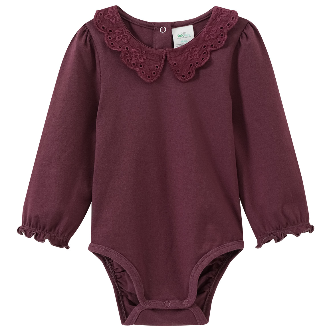 Baby Langarmbody mit Bubikragen von Topomini