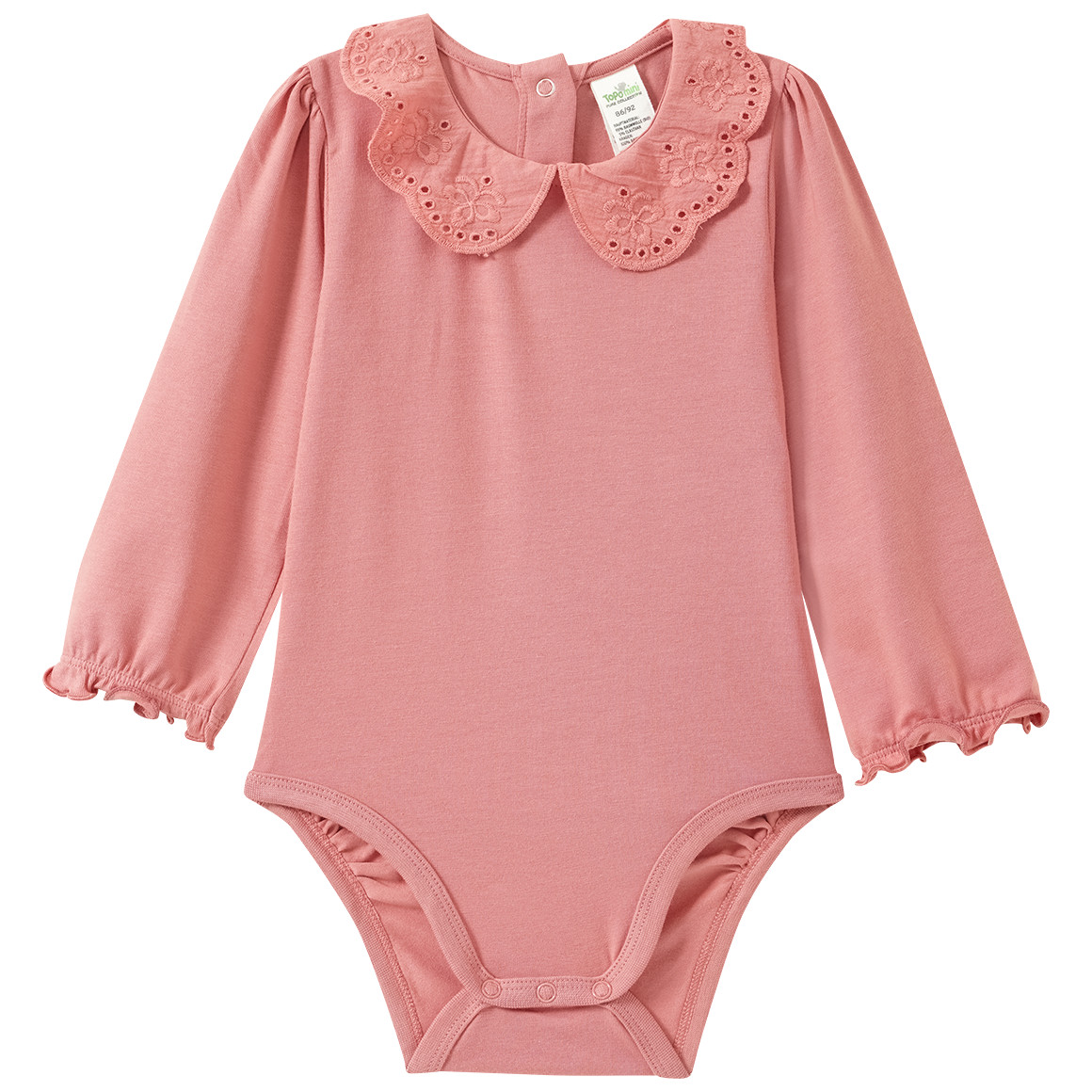 Baby Langarmbody mit Bubikragen von Topomini