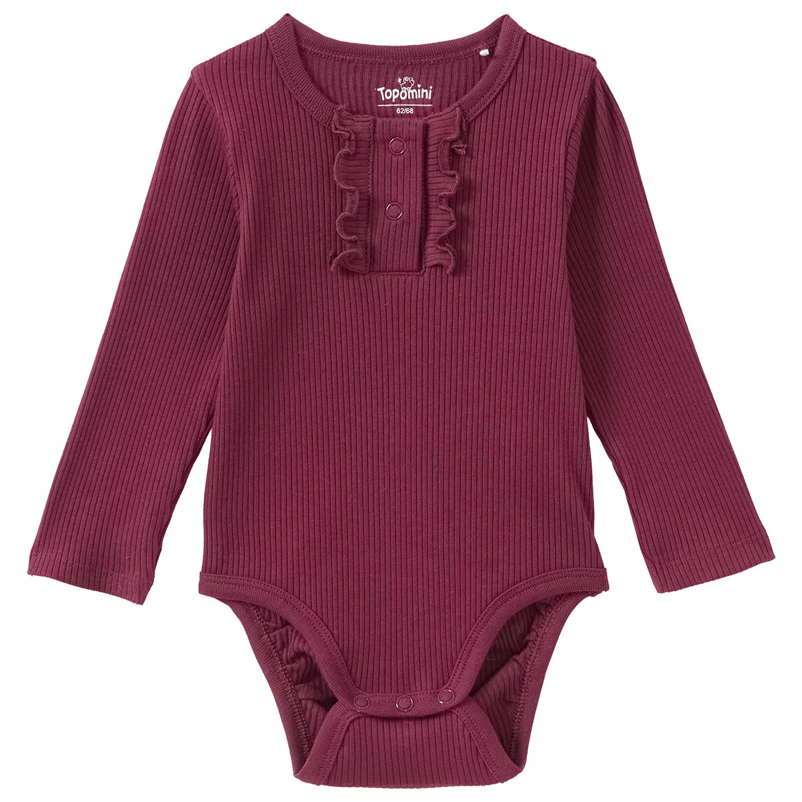 Baby Langarmbody mit Ripp-Struktur von Topomini