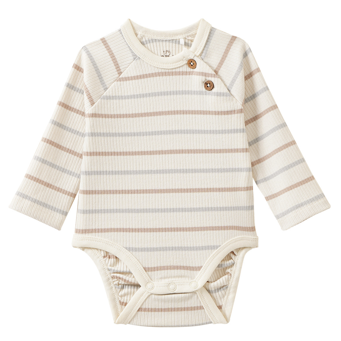 Baby Langarmbody mit Rippstruktur von Topomini