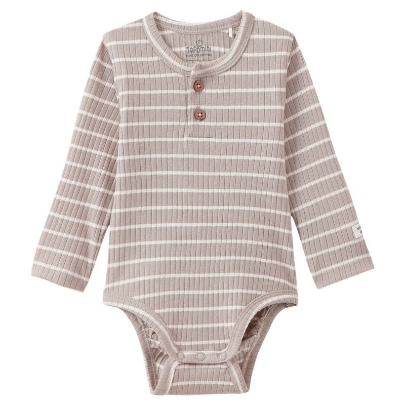 Baby Langarmbody mit Rippstruktur Baby Langarmbody mit Rippstruktur von Topomini
