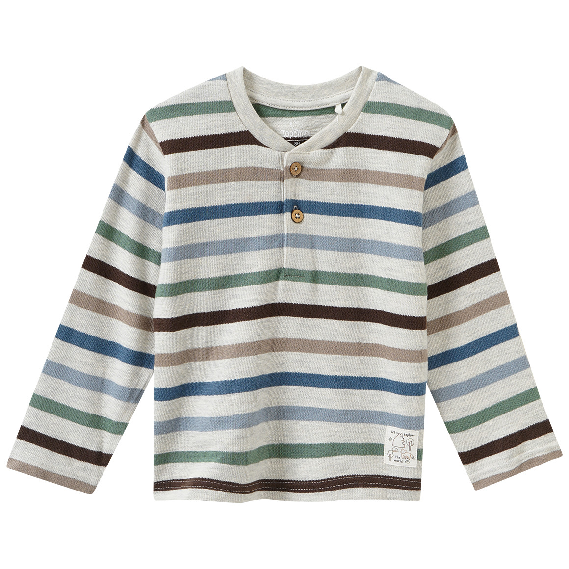 Baby Langarmshirt aus strukturiertem Material von Topomini