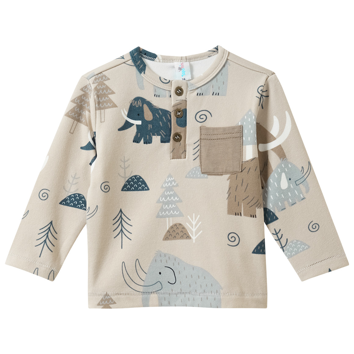 Baby Langarmshirt aus weichem Fleece von Topomini