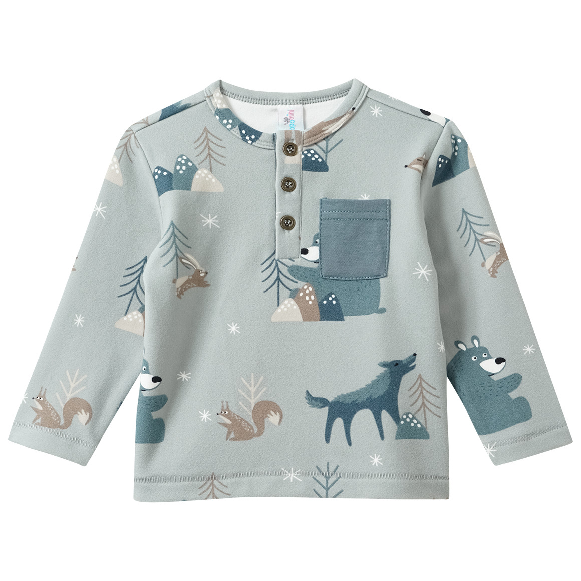 Baby Langarmshirt aus weichem Fleece von Topomini
