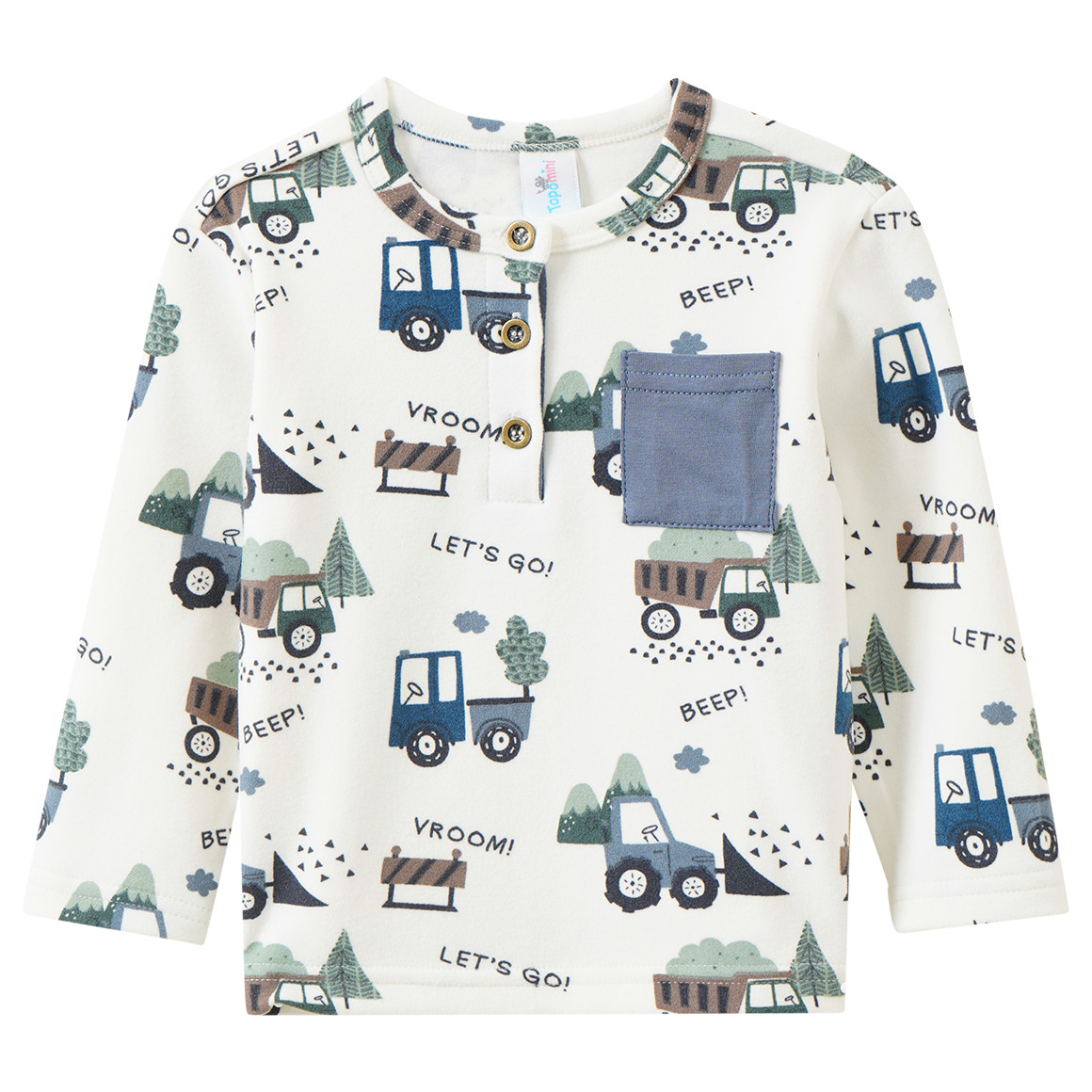 Baby Langarmshirt aus weichem Fleece Baby Langarmshirt aus weichem Fleece von Topomini