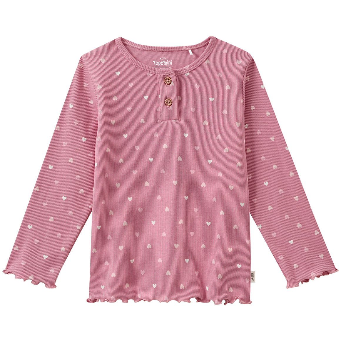 Baby Langarmshirt mit Allover-Print von Topomini