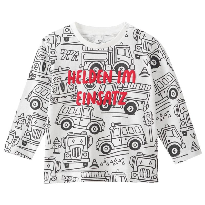 Baby Langarmshirt mit Auto-Motiven von Topomini