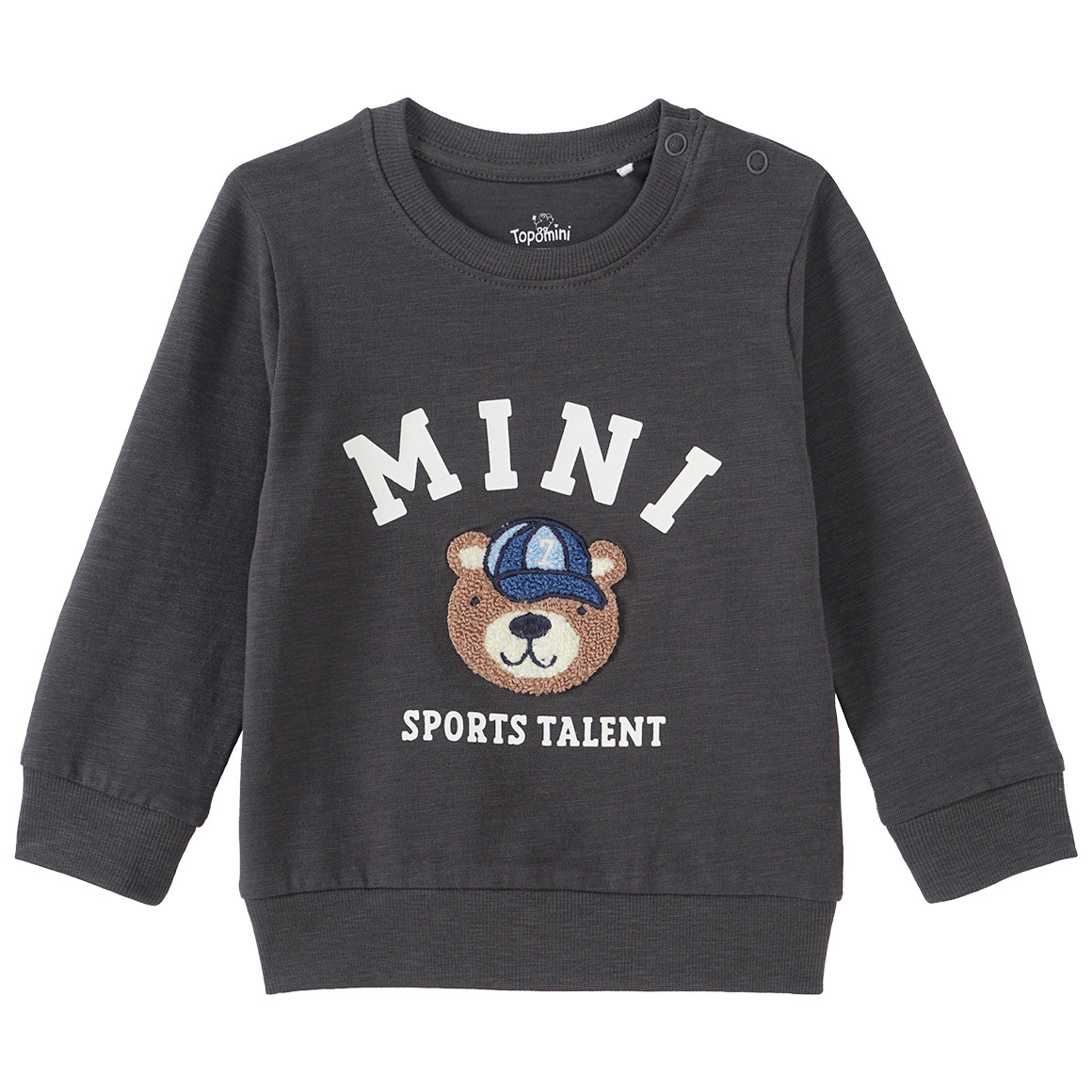 Baby Langarmshirt mit Bär-Applikation von Topomini