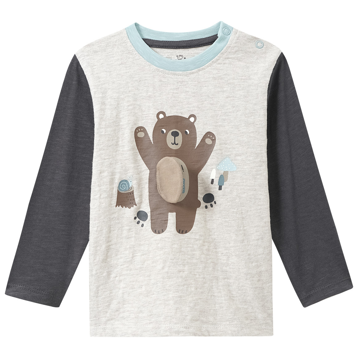 Baby Langarmshirt mit Bär-Print von Topomini