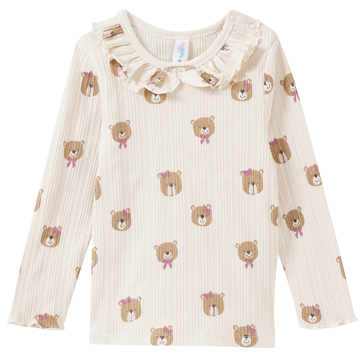 Baby Langarmshirt mit Bären-Allover von Topomini