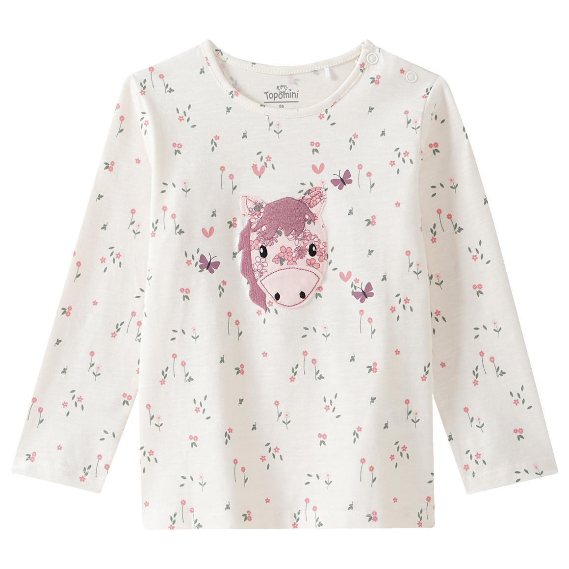 Baby Langarmshirt mit Bio-Baumwolle Baby Langarmshirt mit Bio-Baumwolle von Topomini