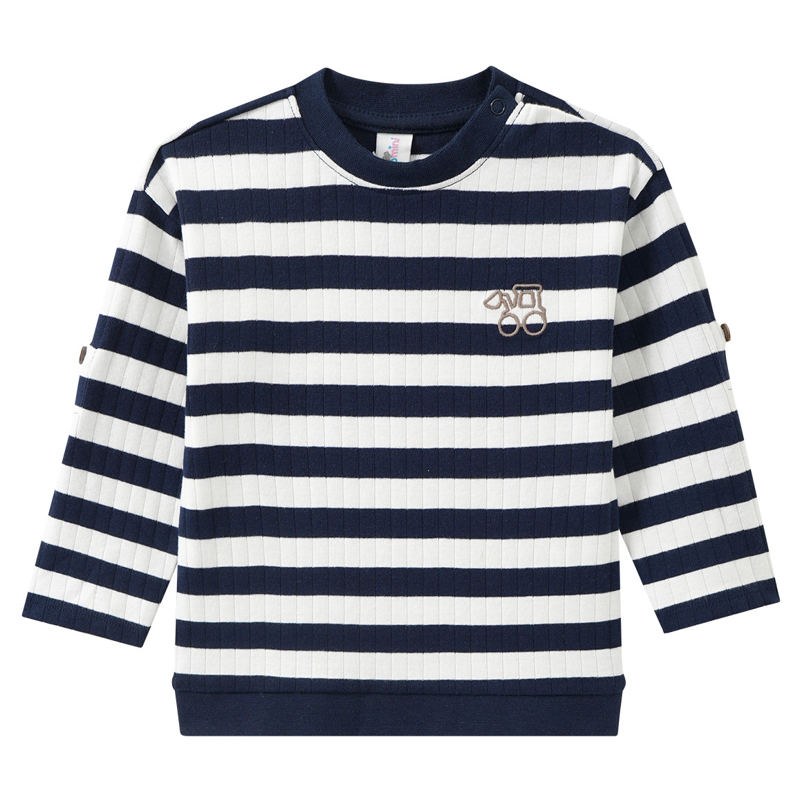 Baby Langarmshirt mit Blockstreifen von Topomini