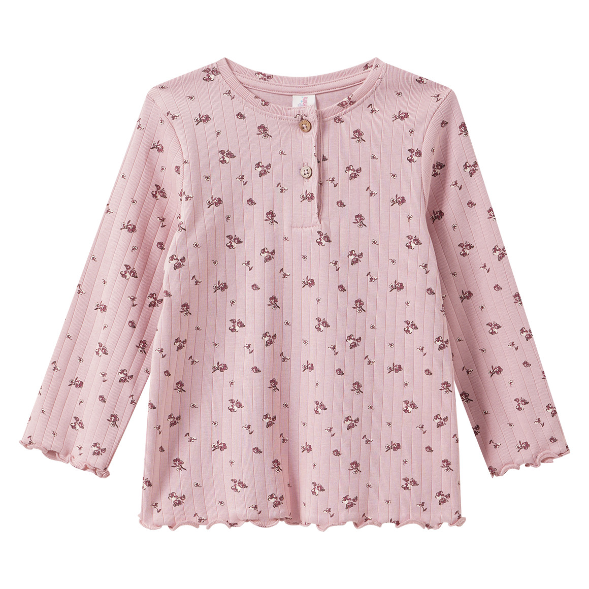 Baby Langarmshirt mit Blümchen-Print von Topomini