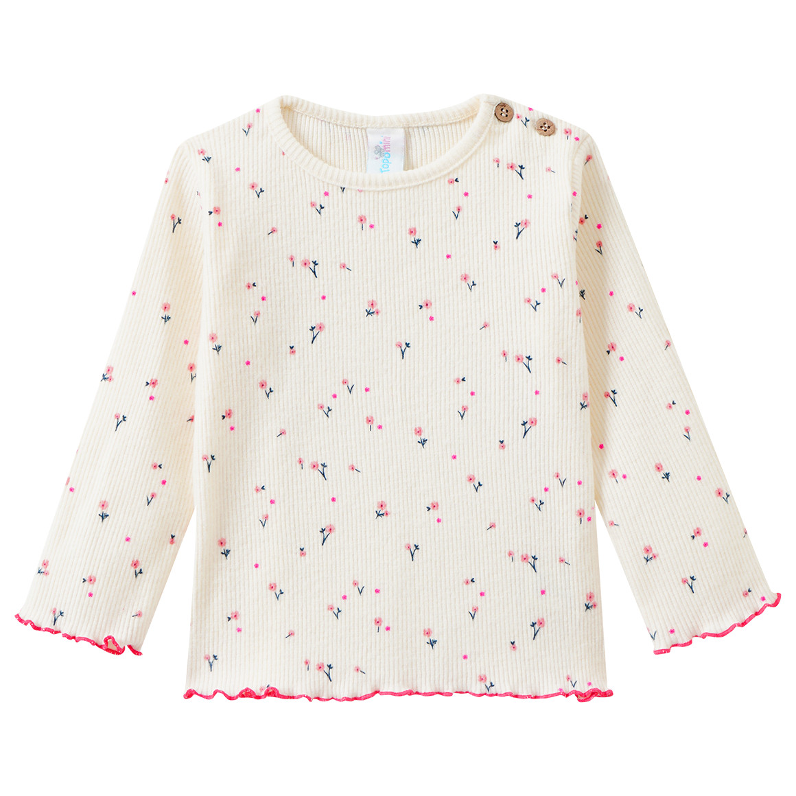 Baby Langarmshirt mit Blümchen von Topomini