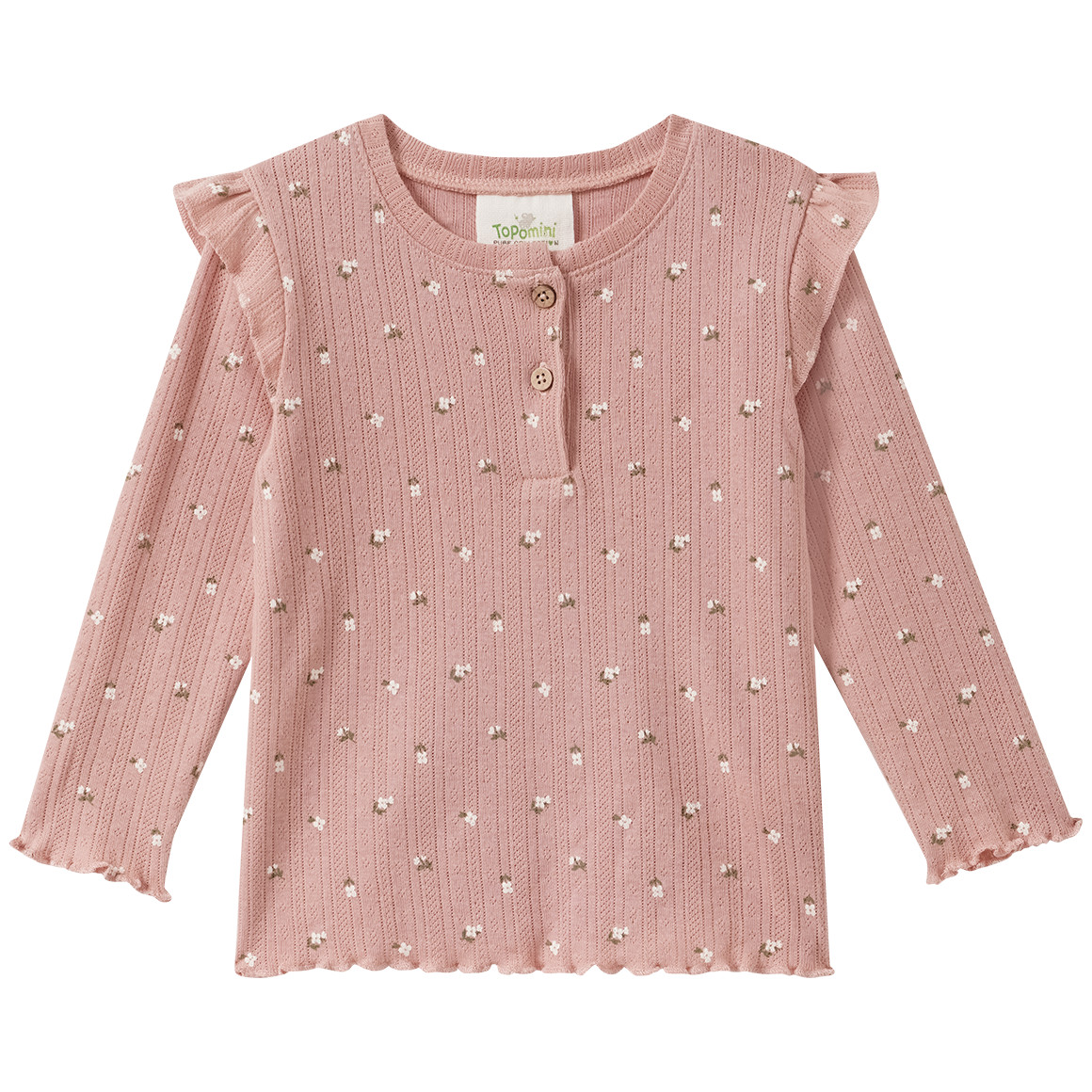 Baby Langarmshirt mit Blümchen Baby Langarmshirt mit Blümchen von Topomini
