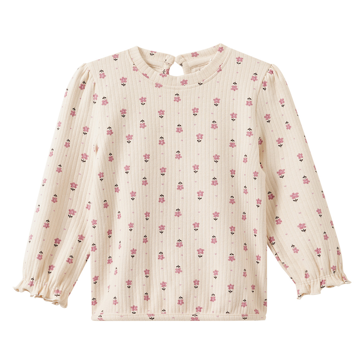 Baby Langarmshirt mit Blumen-Allover von Topomini