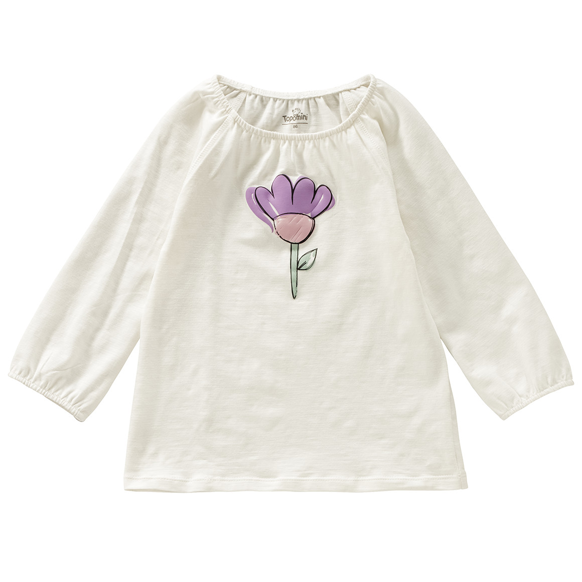 Baby Langarmshirt mit Blumen-Print Baby Langarmshirt mit Blumen-Print von Topomini