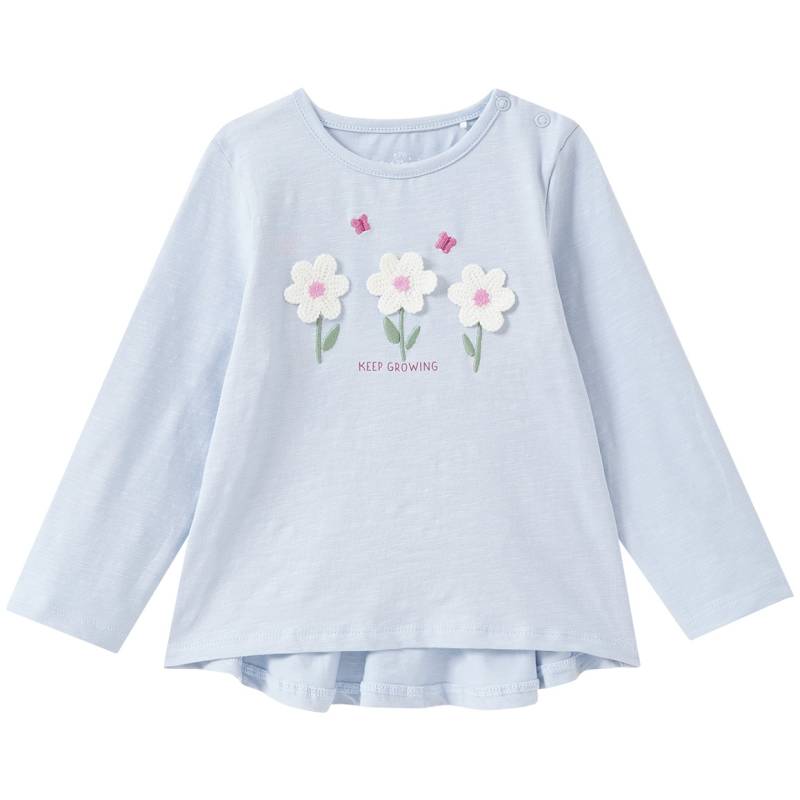 Baby Langarmshirt mit Blumen-Stickerei von Topomini