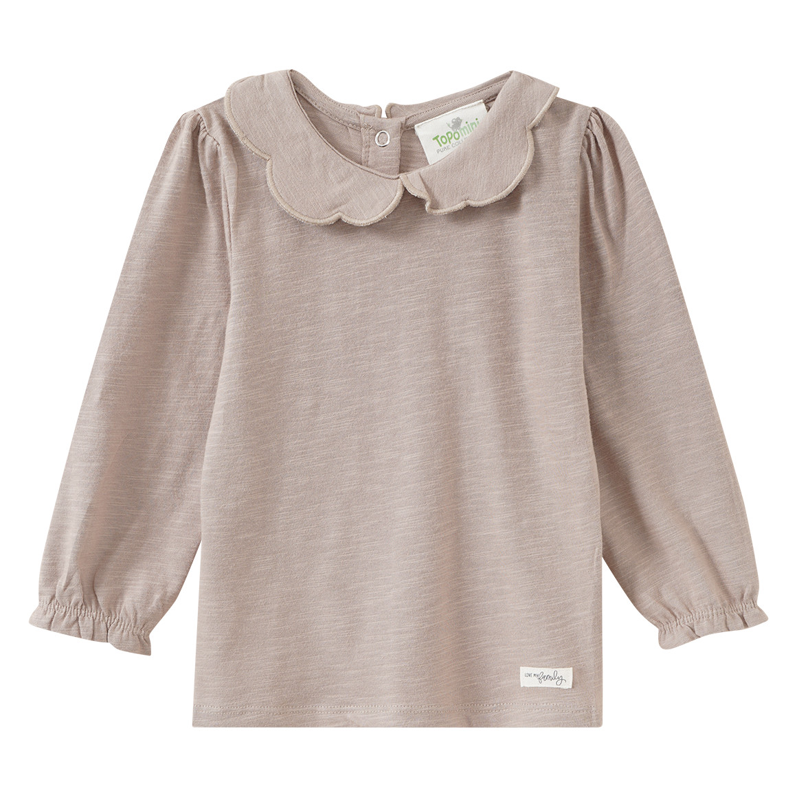 Baby Langarmshirt mit Bubikragen von Topomini
