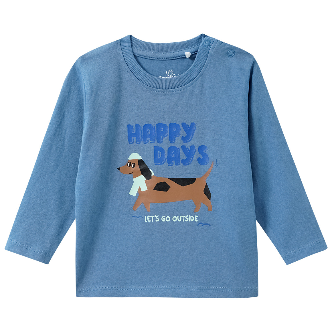 Baby Langarmshirt mit Dackel-Print von Topomini