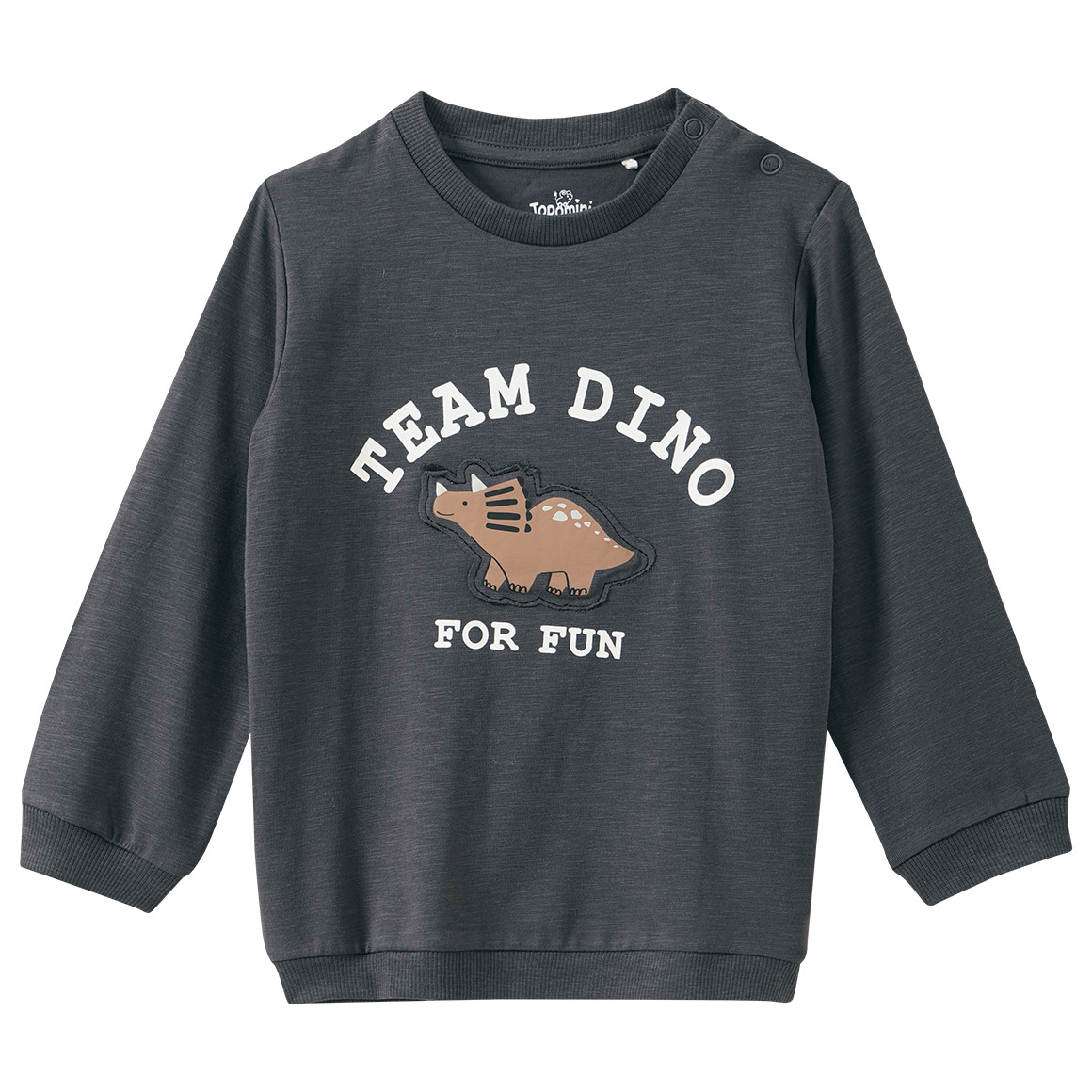 Baby Langarmshirt mit Dino-Applikation von Topomini